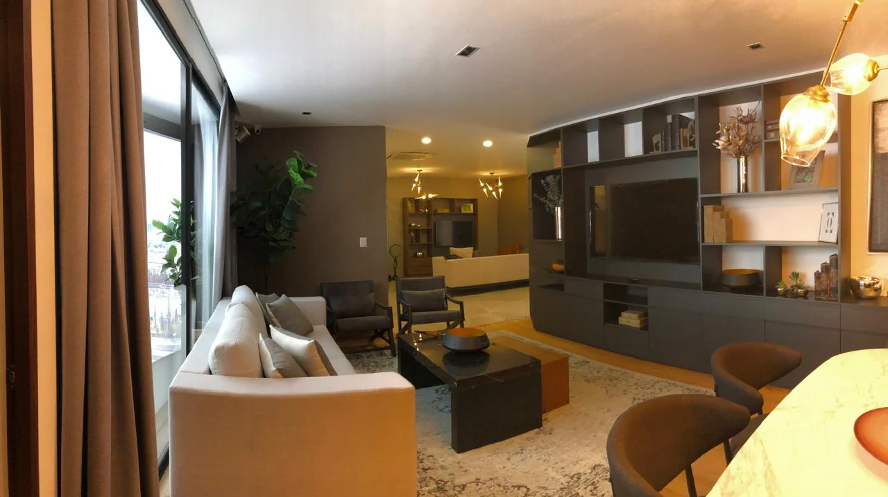Sala residencial diseñada por AL Diseño de Interiores